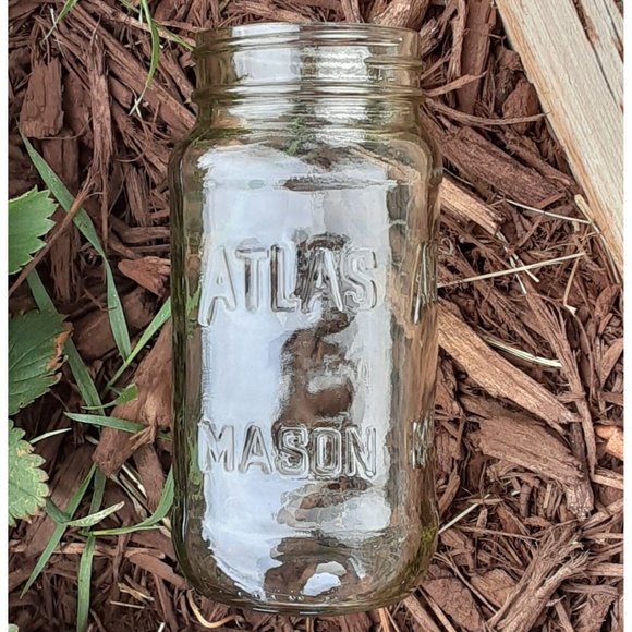 Classico Atlas Mason Jar Square 20 oz Clear Glass Dry Kitchen Craft Room Storage - Picture 11 of 12